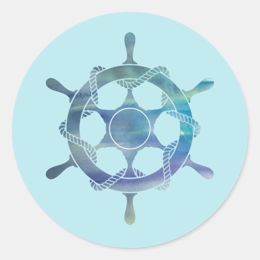 ホイール航海の海パーティーありがとうシール ラウンドシール (正面)