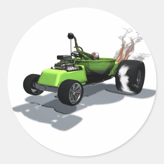ホイール風変わりThing携帯ステッカー ラウンドシール (正面)