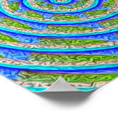 ホイール2抽象芸術 ポスター (角)
