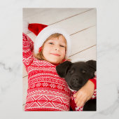 ホイ実在ルと明メリーるいフォトクリスマスのパーティー 箔招待状 (裏面)