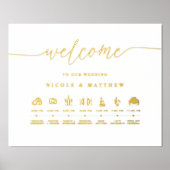 ホイ実在ルのタイムラ結婚インのイベントの順序の符号 箔ポスター (正面)