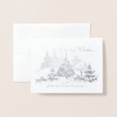 ホイ実在ルの冬がクリスマスのヤギを願う 箔カード (封筒付き正面)