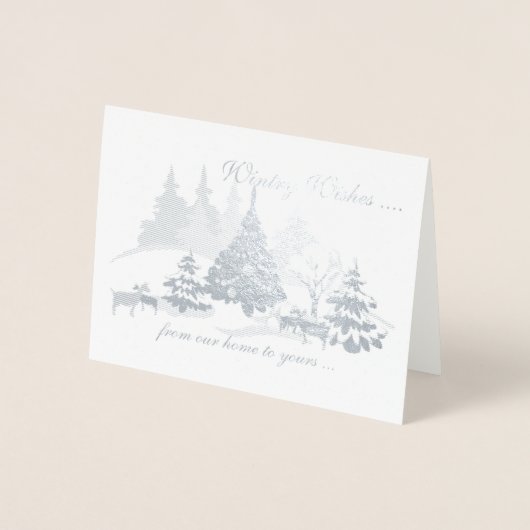 ホイ実在ルの冬がクリスマスのヤギを願う 箔カード (正面)