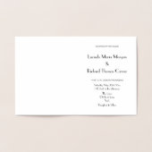 ホイ実在ルアールデコ結婚式招待状カード 箔カード (内部)