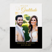 ホイ実在ルエレガントバタフライ写真サンキューカード 箔シーズンカード (正面)