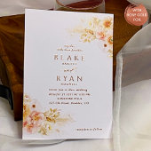 ホイ実在ルエレガントピーチ、赤面、シャンパン結婚ズ 箔招待状