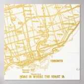 ホイ実在ルカスタムマップギフトあなたの都市の新しいホームギフト 箔ポスター (正面)