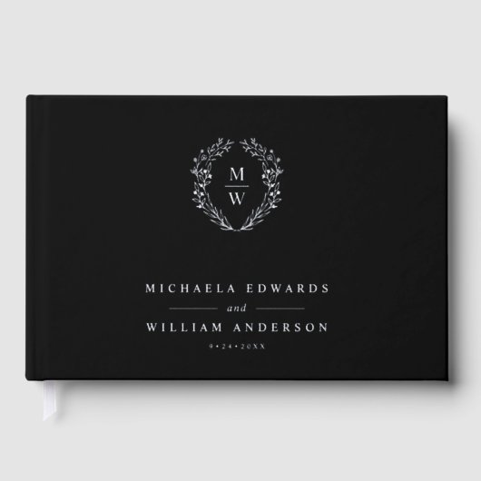 ホイ実在ルシンプルエレガントリース結婚ズ ゲストブック (正面)