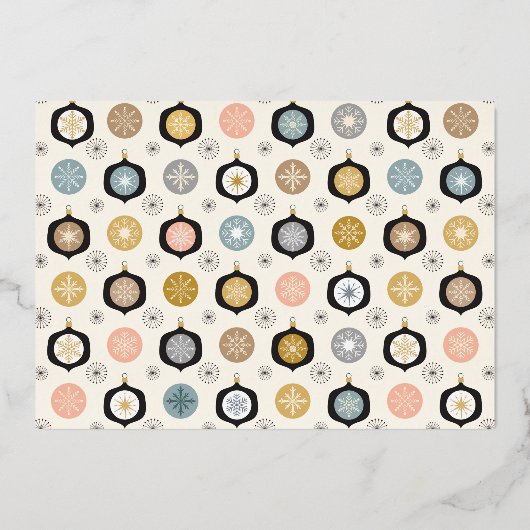 ホイ実在ルジンルミングル企業のクリスマスパーティー 箔招待状 (裏面)