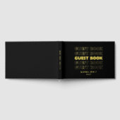 ホイ実在ルトレンディーモダンタイポグラフィ結婚ズ ゲストブック (全面)