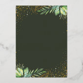 ホイ実在ルトロピカルパイナップルルアウ（ハワイ式宴会）ビーチパーティー 箔招待状 (裏面)