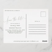 ホイ実在ルピックのフローラエレガントは日付を保存 箔シーズンポストカード (裏面)