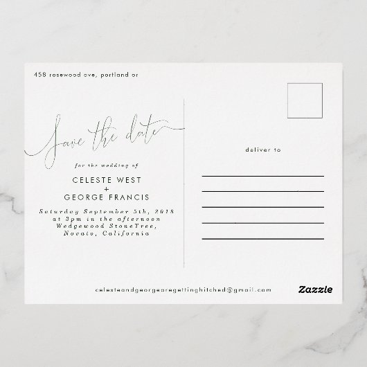 ホイ実在ルピックのフローラエレガントは日付を保存 箔シーズンポストカード (裏面)