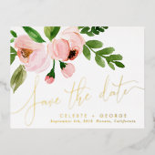 ホイ実在ルピックのフローラエレガントは日付を保存 箔シーズンポストカード (正面)