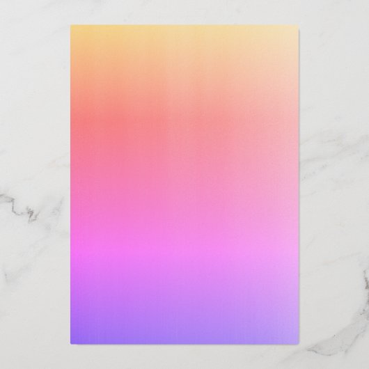 ホイ実在ルピンクウェッグラデーションディング日付招待状を保存 箔招待状 (裏面)