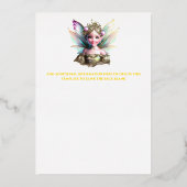 ホイ実在ルフェアリー王女ピクシー女の子DIY age 箔招待状 (裏面)