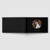 ホイ実在ルフォトシンプルパーソナライズされたブラックズ結婚ズ ゲストブック (全面)