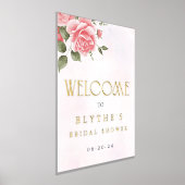 ホイ実在ルフローラ水の色のウェルカムサイン 箔ポスター (レイダウン)