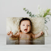 ホイ実在ルベビー名2カスタム誕生 箔シーズンカード (立ち正面)