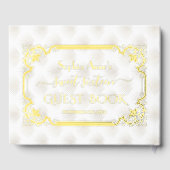 ホイ実在ルホワイト金ゴールドアールデコスウィート16誕生日 ゲストブック (裏面)