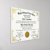 ホイ実在ルホームスクール卒業卒業証書 箔ポスター (レイダウン)