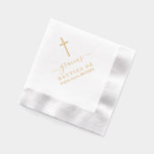 ホイ実在ルミニマルエレガント洗礼 箔ナプキン (左)