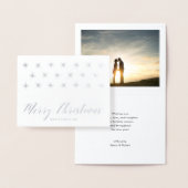 ホイ実在ルメリークリスマスフォトグリーティングカード 箔カード (ディスプレー)