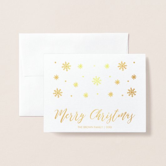 ホイ実在ルメリークリスマスフォトグリーティングカード 箔カード (封筒付き正面)