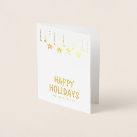 ホイ実在ルメリークリスマスフォトグリーティングカード 箔カード (正面)