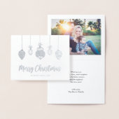 ホイ実在ルメリークリスマスフォトグリーティングカード 箔カード (ディスプレー)