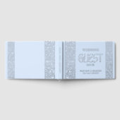 ホイ実在ルヴィンテージフローラブルー結婚ズ ゲストブック (全面)