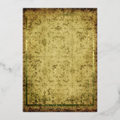 ホイ実在ル不気味ヴィンテージゴシックハローウィンパーティ 箔招待状 (裏面)