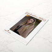 ホイ実在ル卒業モダン写真パーティーBBQ 箔招待状 (回転した状態)