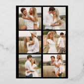 ホイ実在ル幾何結婚形状の写真フォイルInvi 箔招待状 (裏面)