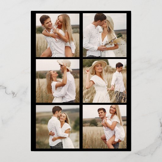 ホイ実在ル幾何結婚形状の写真フォイルInvi 箔招待状 (裏面)