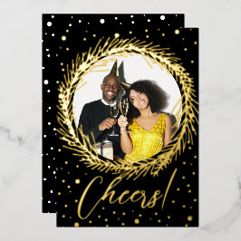 ホイ実在ル応援ニューイヤーホリデーカード 箔シーズンカード