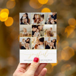 ホイ実在ル楽しいクリスマスの写真コラージュホリデー 箔シーズンカード<br><div class="desc">金ゴールド、銀、またはバラの金ゴールドフォイル実在で、クリスマスカードに輝きを追加！このクラシックと時代を超越したメタリックスタイルは、あなたのカードに別のレベルを追加することに確実である。今年からの瞬間を紹介しながら、家族や友達にクリスマスの願いをお気に入りの送りなさい。ミニマモダンリスト"うれしい"クリスマスの休日の写真コラージュのカードシンプル – すべての上に反映する平和なデザインは、このホリデーシーズンに感謝している。この美しいデザインは、カードの上部に金ゴールド箔で囲まれた9つの実在正方形の写真のコラージュを備えている。写真数々ののコラージュはカードの端まで至るま与えでも上品で感じす。下はエレガント、スクリプトとホイル押しレタリングで書、「うれしさ」は、長い花飾りが両側に広がり、カードの端に到達し、写真とテーマに留まる。カードの下には、あなたのの休日の挨拶カスタムとフォイルにあなたの家族の名実在前がある。これらのカードは、フロントと同じbohoスクリプトのレタリングで"愛"と心のメッセージに逆ミニマルに、すべてのキャップであなたの家族の名前。背景に自然はセージの緑の自然な色合いを選択したが、これは編集可能な色であり、あなたが好きな色に変更することができる！休日の写真カードは今年に向けて特別な記念品を作来る。これらのカードはカスタマイズを念頭に置いて作成され、このデザインのすべての側面(フォント、文字サイズ、色、背景、イメージ、配置)は、ユーザーのニーズに合わせて編集、移動、または削除できる。「このクリックテンプレートをパーソナライズ」して、文字を編集し、自分の写真をアップロードする。フォントもし、配置、ホイル、またはカラーを編集したい場合は、単に「さらにクリックにスクロールしカスタマイズて、Zazzleデザインツールを使用する。上のツールから金ゴールド、銀、バラ金ゴールド箔から簡単に選択できる。感じこのデザインで手を連絡貸して欲しいもし – 喜んで喜んで下さい！ただ、既存の注文に干渉したり修正したりすることはできないことに注意すること。上のコレクションを参照するか、より美しい休日の写真カードのために私の店を訪問！新年の聖降誕祭と最高の新年の祝いを祈る！</div>