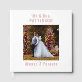 ホイ実在ル結婚の写真の名パーソナライズされた前 ゲストブック (正面)