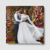 ホイ実在ル結婚の写真の名パーソナライズされた前 ゲストブック (裏面)