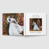 ホイ実在ル結婚の写真の名パーソナライズされた前 ゲストブック (全面)