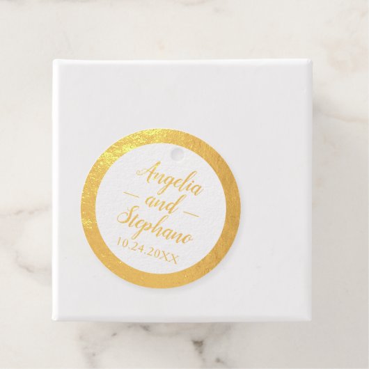 ホイ実在ル金ゴールドまたはシルバーは結婚ありがとう フェイバータグ (箱)