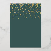 ホイ実在ル金ゴールドグストライプリーン第1聖体 箔招待状 (裏面)