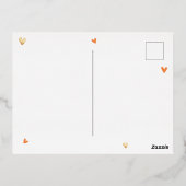 ホイ実在ル |かわいいハロウィーンの赤ちゃんシャワー 箔招待状ポストカード (裏面)