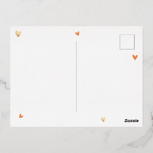 ホイ実在ル |かわいいハロウィーンの赤ちゃんシャワー 箔招待状ポストカード (裏面)