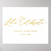 ホイ実在ル、エレガントなウェディングサインしよう 箔ポスター (正面)