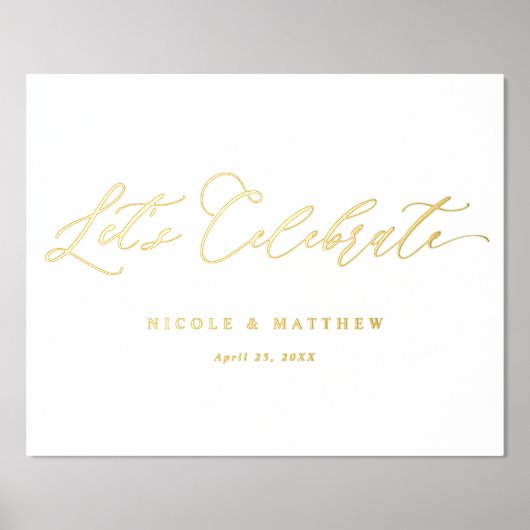 ホイ実在ル、エレガントなウェディングサインしよう 箔ポスター (正面)