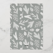 ホイ実在ル |クリスマスフォトアーチ&金ゴールドハート 箔シーズンカード (裏面)