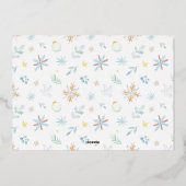 ホイ実在ル・ピースオン・アース・フォトクリスマスホリデー 箔シーズンカード (裏面)