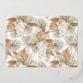 ホイ実在ル |ボホオーキッド&パンパスブライダルシャワー 箔招待状 (裏面)