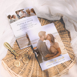 ホイ実在ル |ミニマエレガントリスト5枚結婚の写真 箔招待状